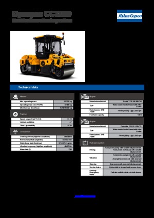 Tandem vibrohengerek Dynapac CC 3800