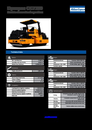 Tandem vibrohengerek Dynapac CC 7200