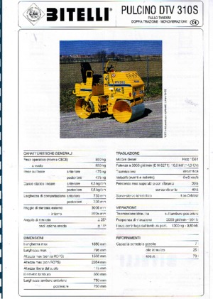 Tandem vibrohengerek Bitelli DTV 310 S