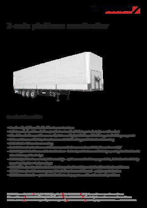 főggünyoldalfalú/ponyvás félpótkocsik Schwarzmüller 3-axle platform semitrailer for construction steel mats - transport