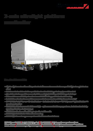 főggünyoldalfalú/ponyvás félpótkocsik Schwarzmüller 3-axle ultralight platform semitrailer