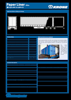 főggünyoldalfalú/ponyvás félpótkocsik Krone SDP 27 eLUBP-CS