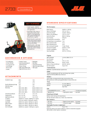 Teleszkópos rakodók JLG 2733