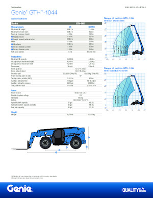 Teleszkópos rakodók Genie GTH-1044
