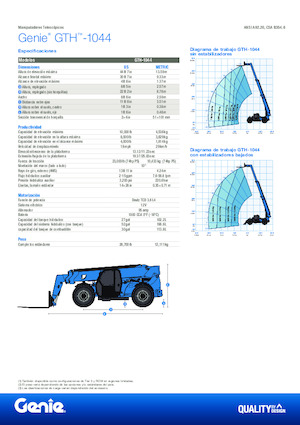 Teleszkópos rakodók Genie GTH-1044