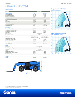 Teleszkópos rakodók Genie GTH-1244