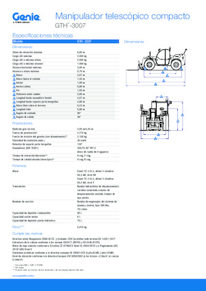 Teleszkópos rakodók Genie GTH-3007
