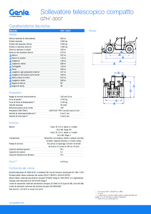 Teleszkópos rakodók Genie GTH-3007