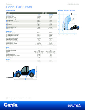 Teleszkópos rakodók Genie GTH-5519 