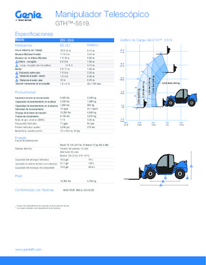 Teleszkópos rakodók Genie GTH-5519 
