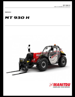 Teleszkópos rakodók Manitou MT 930 H 75 K Standard