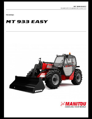 Teleszkópos rakodók Manitou MT 933 EASY Standard