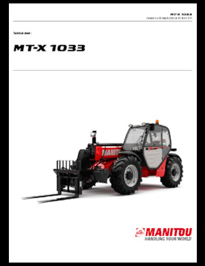 Teleszkópos rakodók Manitou MT-X 1033