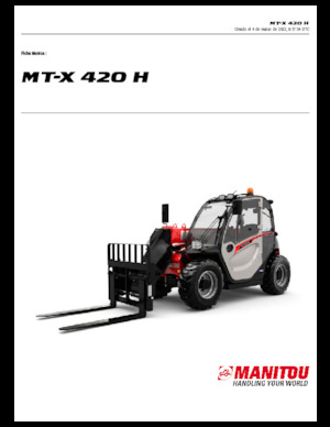 Teleszkópos rakodók Manitou MT-X 420 H