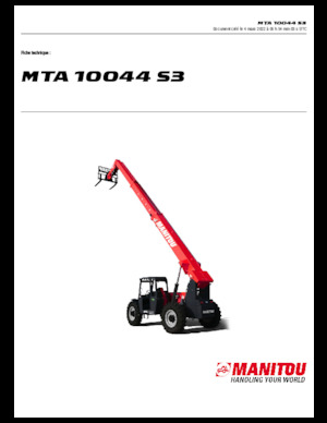 Teleszkópos rakodók Manitou MTA 10044 S3