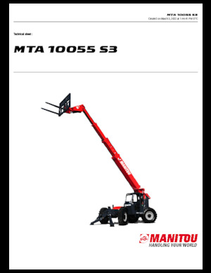Teleszkópos rakodók Manitou MTA 10055 S3