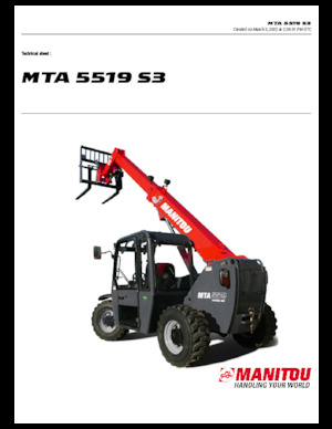 Teleszkópos rakodók Manitou MTA 5519 S3