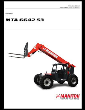 Teleszkópos rakodók Manitou MTA 6642 S3
