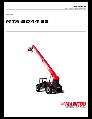 Teleszkópos rakodók Manitou MTA 8044 S3