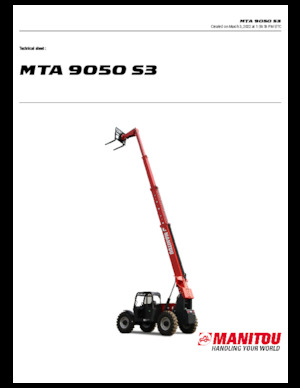 Teleszkópos rakodók Manitou MTA 9050 S3