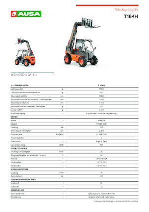 Teleszkópos rakodók Ausa T 164 E X4