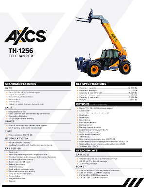 Teleszkópos rakodók AXCS TH-1256