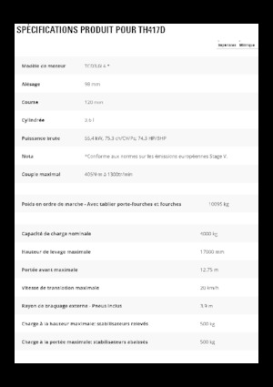 Teleszkópos rakodók Caterpillar TH417D