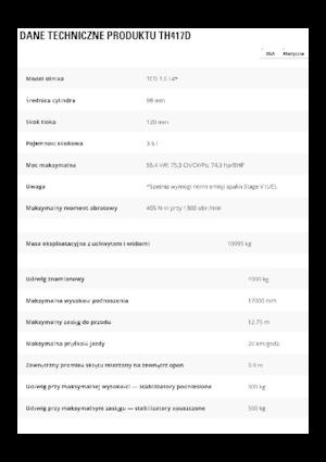 Teleszkópos rakodók Caterpillar TH417D