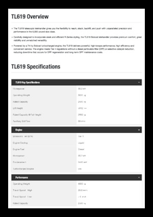 Teleszkópos rakodók Bobcat TL619