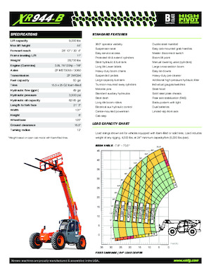 Teleszkópos rakodók Xtreme XR944-B