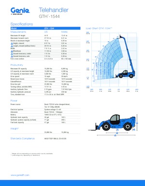 Teleszkópos rakodók Genie GTH-1544 