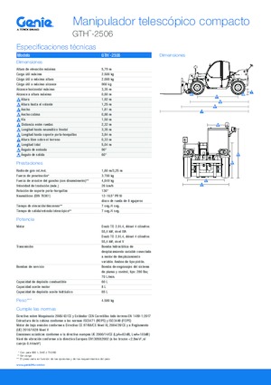 Teleszkópos rakodók Genie GTH-2506