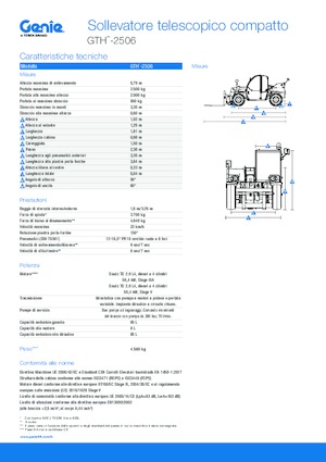 Teleszkópos rakodók Genie GTH-2506
