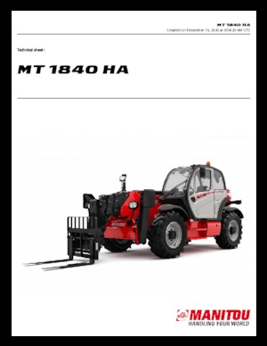 Teleszkópos rakodók Manitou MT 1840 HA