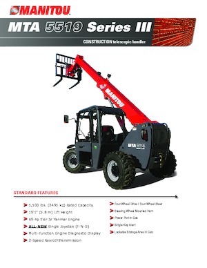 Teleszkópos rakodók Manitou MTA 5519