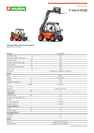 Teleszkópos rakodók Ausa T 144 H Plus