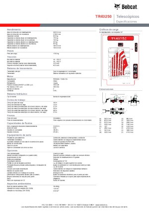 Forgó felsővázas teleszkóps rakodók Bobcat TR40250