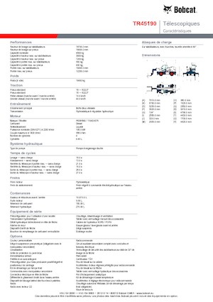 Forgó felsővázas teleszkóps rakodók Bobcat TR45190