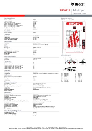 Forgó felsővázas teleszkóps rakodók Bobcat TR50210
