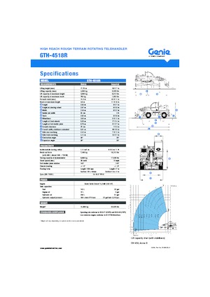 Forgó felsővázas teleszkóps rakodók Genie GTH 4518 R