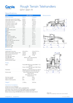 Forgó felsővázas teleszkóps rakodók Genie GTH5021R