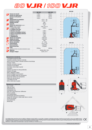 Gumikerekes vertikális emelésű munkaállványok Manitou 100 VJR Evolution