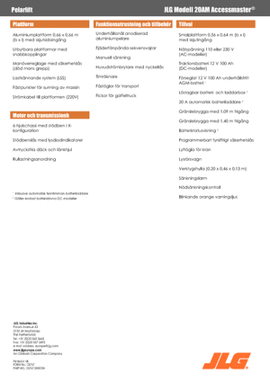 Gumikerekes vertikális emelésű munkaállványok JLG 20AM