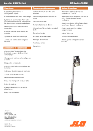 Gumikerekes vertikális emelésű munkaállványok JLG 20MVL