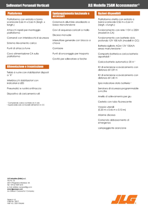 Gumikerekes vertikális emelésű munkaállványok JLG 25AM