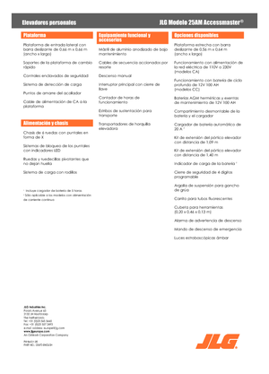 Gumikerekes vertikális emelésű munkaállványok JLG 25AM