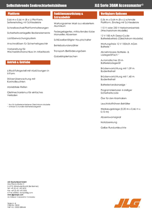 Gumikerekes vertikális emelésű munkaállványok JLG 30AM