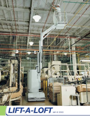 Gumikerekes vertikális emelésű munkaállványok Lift-A-Loft AMR40-22