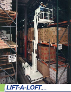 Gumikerekes vertikális emelésű munkaállványok Lift-A-Loft AMV36-19