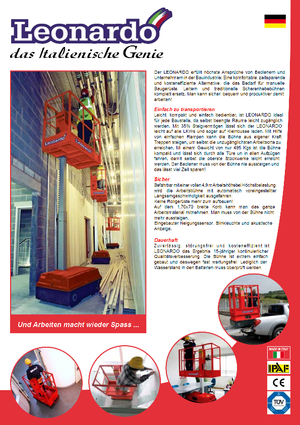 Gumikerekes vertikális emelésű munkaállványok Bravi Leonardo Outdoor